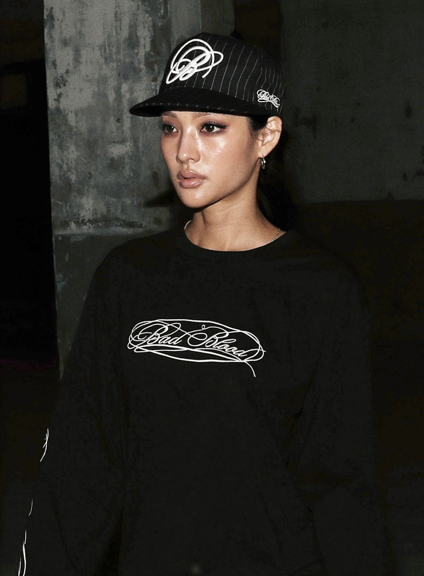 Dark Classic Wool Ballcap - Black/Striped