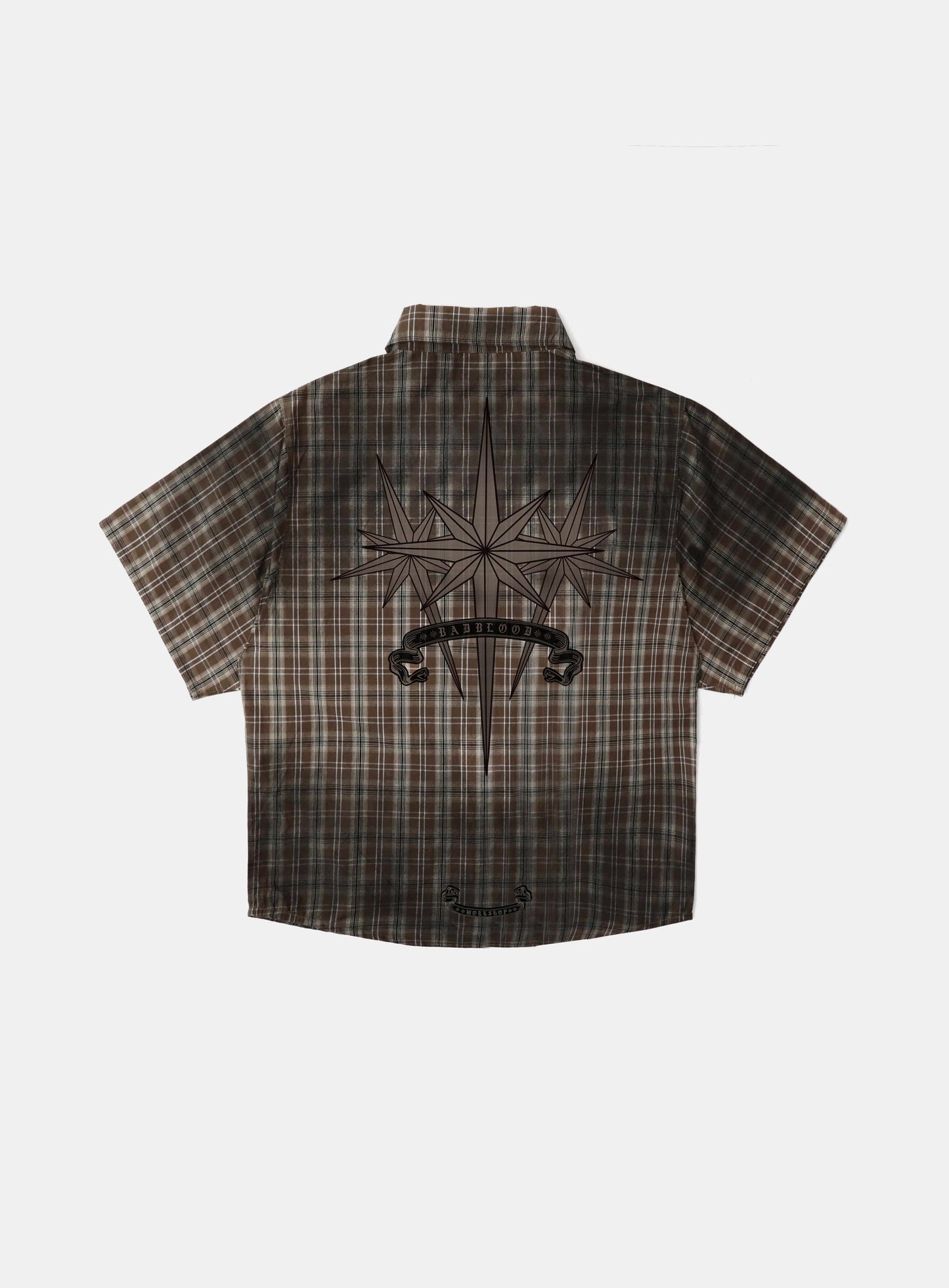 Cosmo Graphic Short Sleeve Shirt - Brown Check