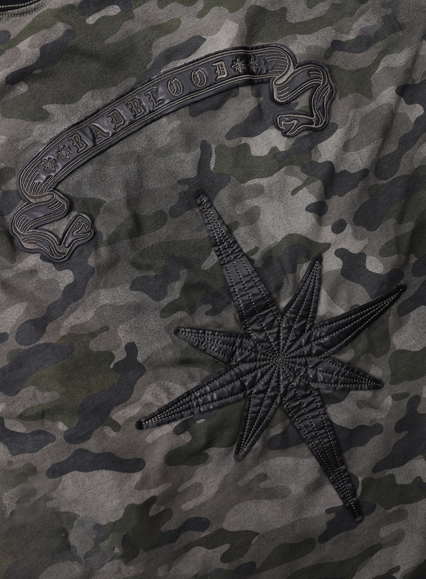 Cosmo Bad Patch Ringer Long Sleeve - Green Camo