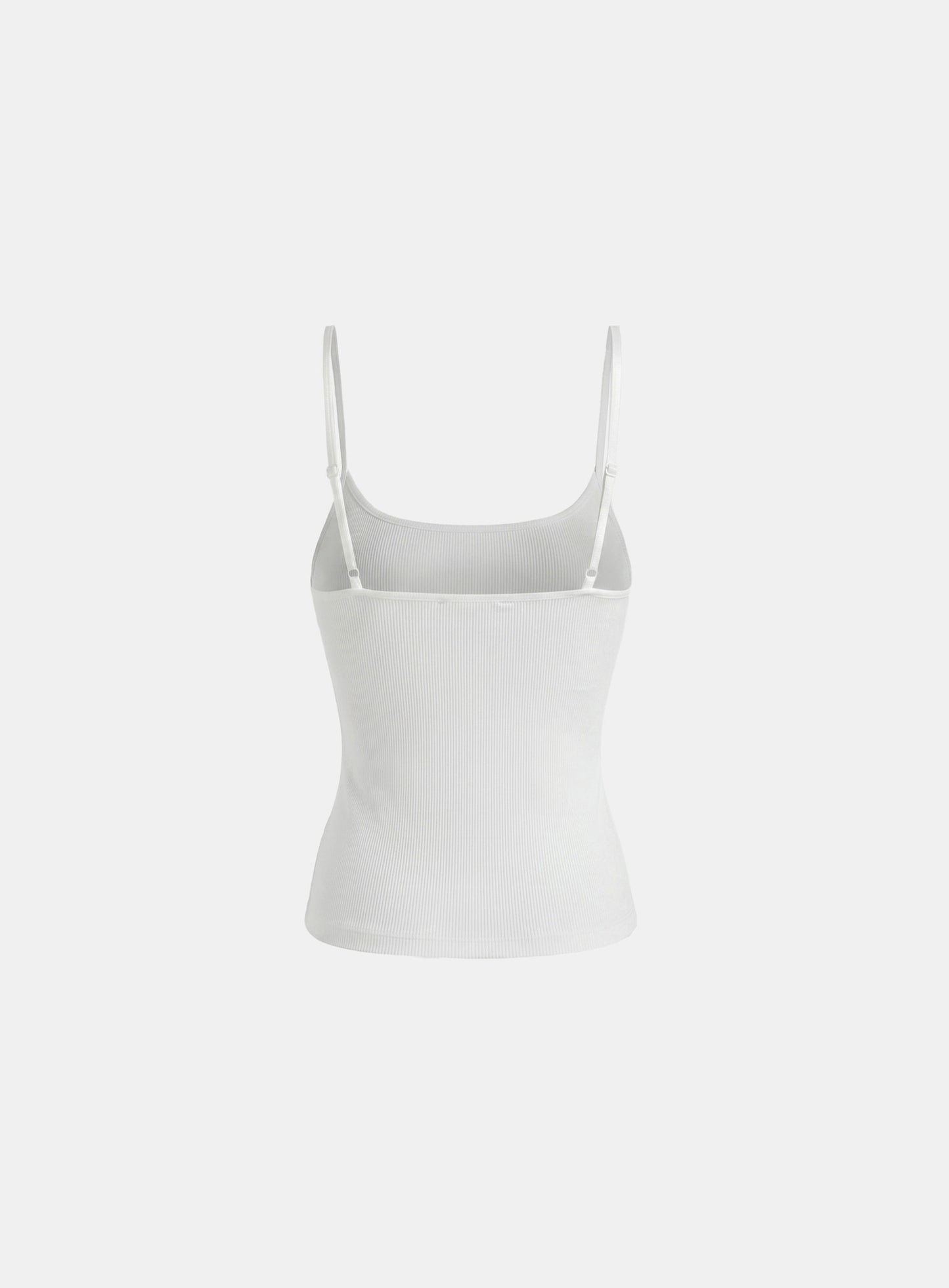 [w-tnk26-062] Ambassador 26 Cotton Lip Camisole Tank - White