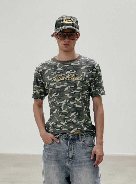 Camo short sleeve slim fit - military