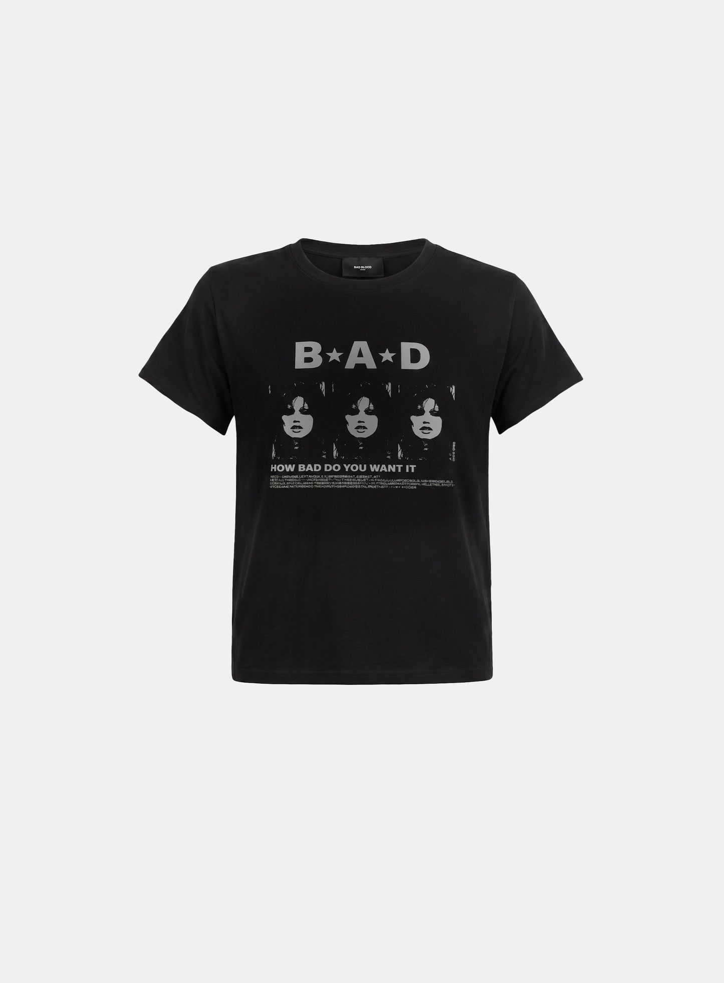[w-tee26-139] B.A.D. Short Sleeve T-Shirt - Black