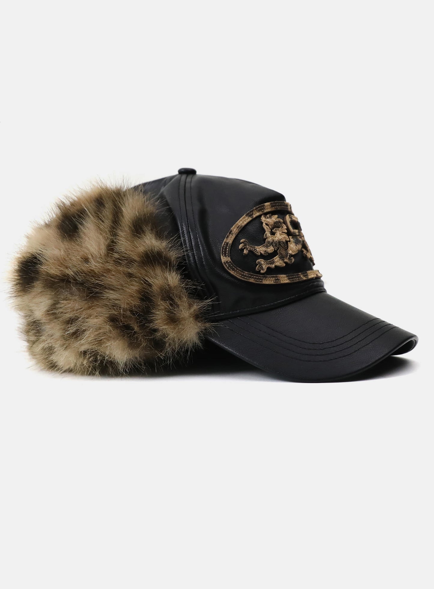 Mystic Trapper Hat - Black Leather