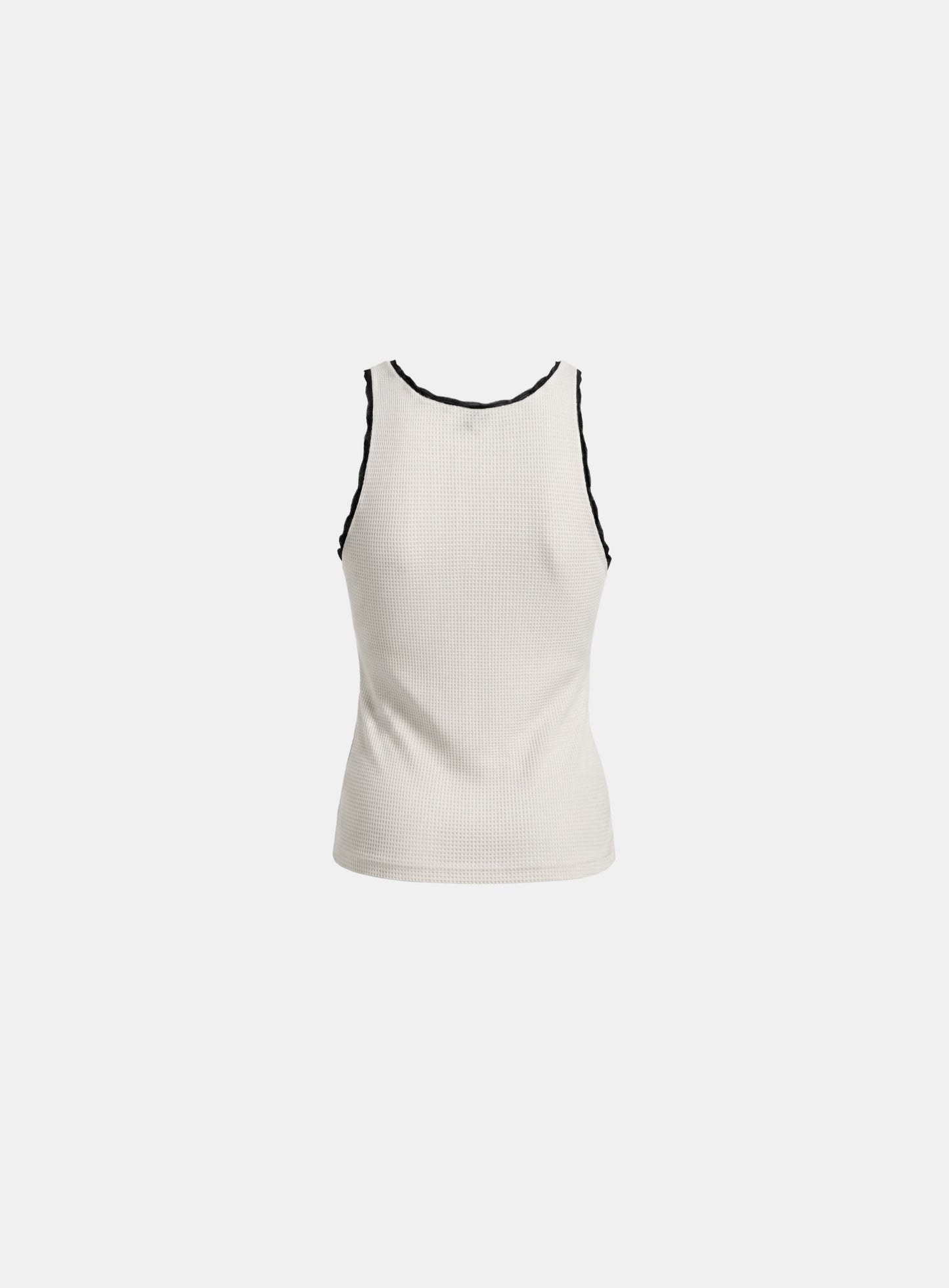 [w-tnk26-044] Aero Squad Print Lace Tank - White