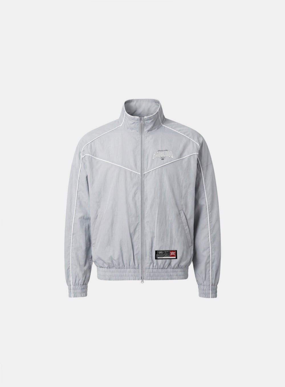 [w-jkt26-054] Mystic Nylon Track Jacket - Blue Gray