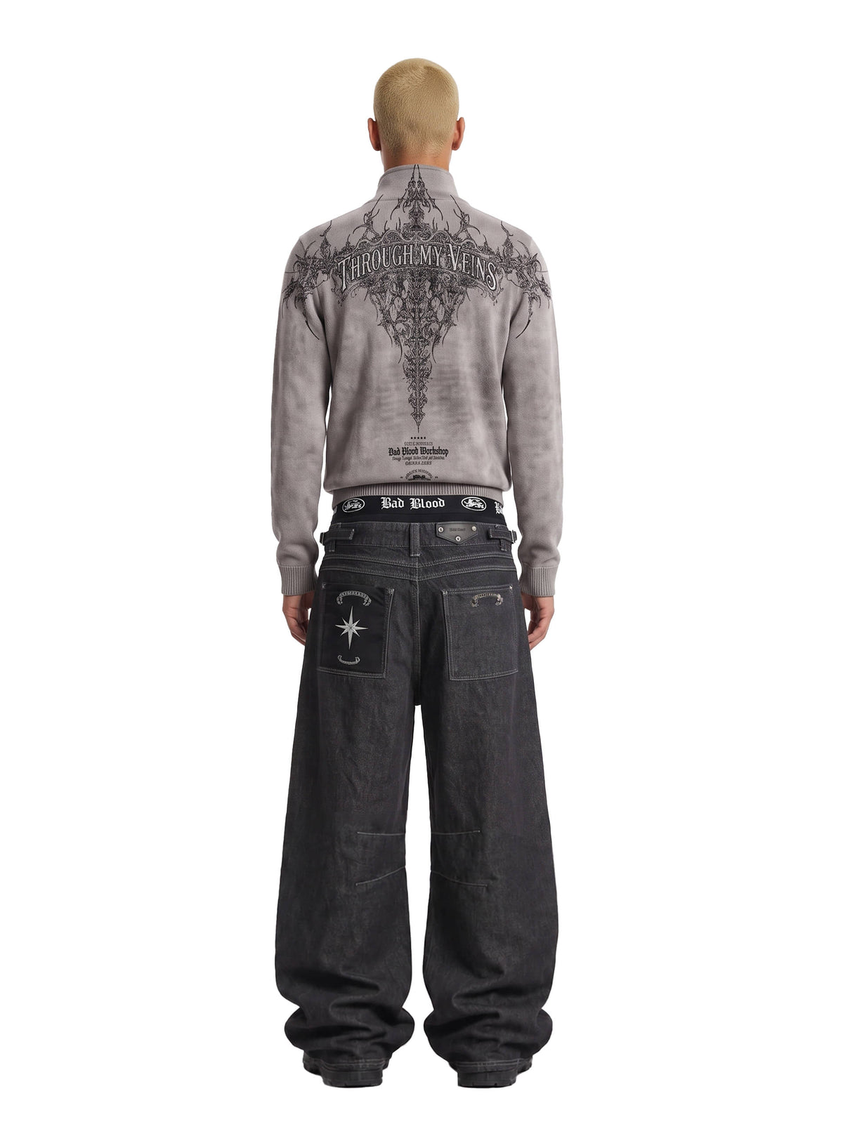 [w-jkt26-070] TMV RELIC CROSS Full-Zip Workshop Knit Track Top - Grey