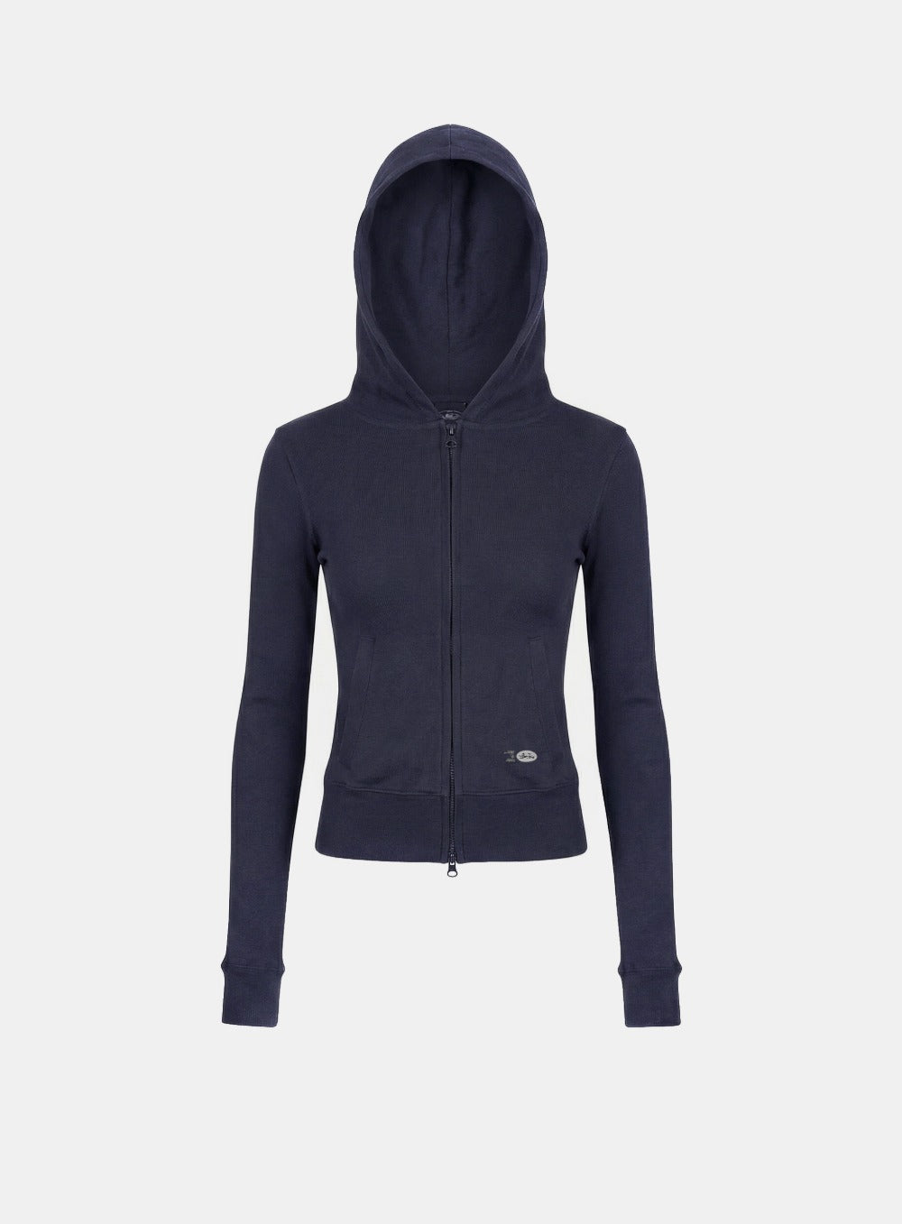 [w-hde26-004] BS Cotton Jersey Zip-Up Hoodie - Navy