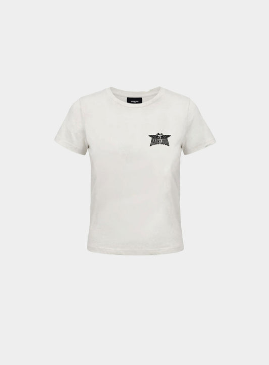 [w-tee26-175] Aero Rider Squad Short Sleeve T-Shirt - White