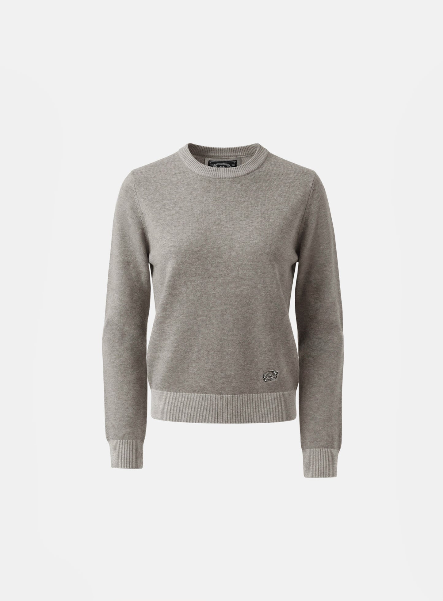 [w-knt26-026] Big B Logo Crewneck Sweater - Sand