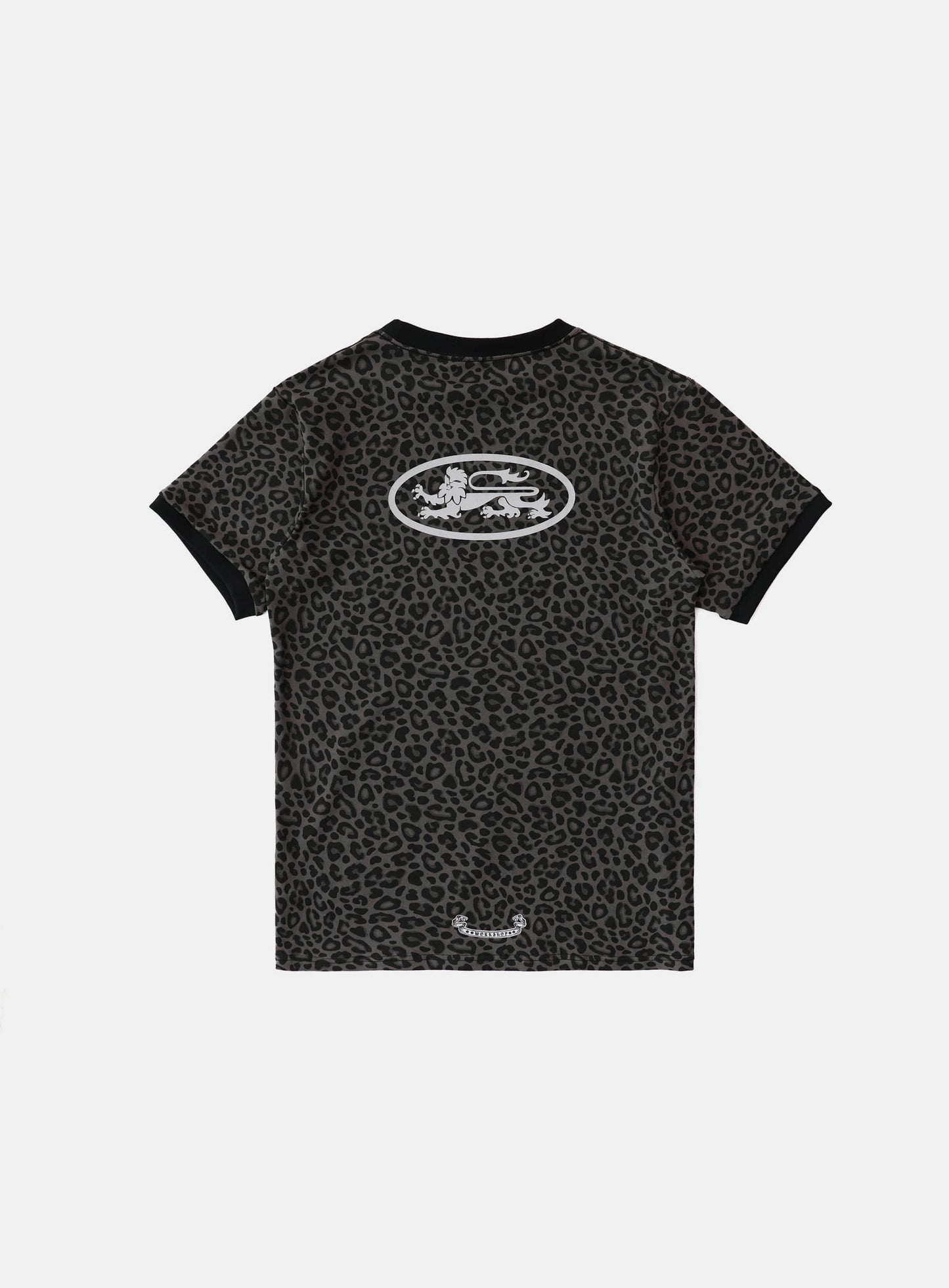 Mystic Oval Logo Jersey Ringer T-Shirt - Black Leopard