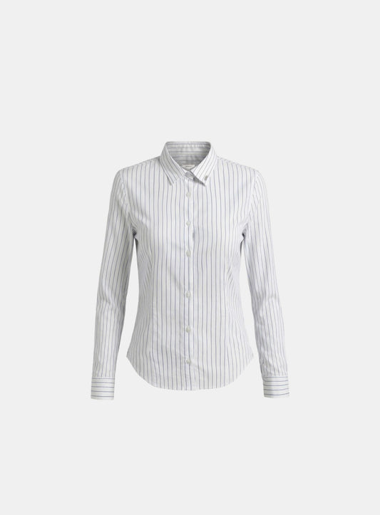 [w-sht26-006] Uniform Classic Slim-Fit Dress Shirt - White Stripe