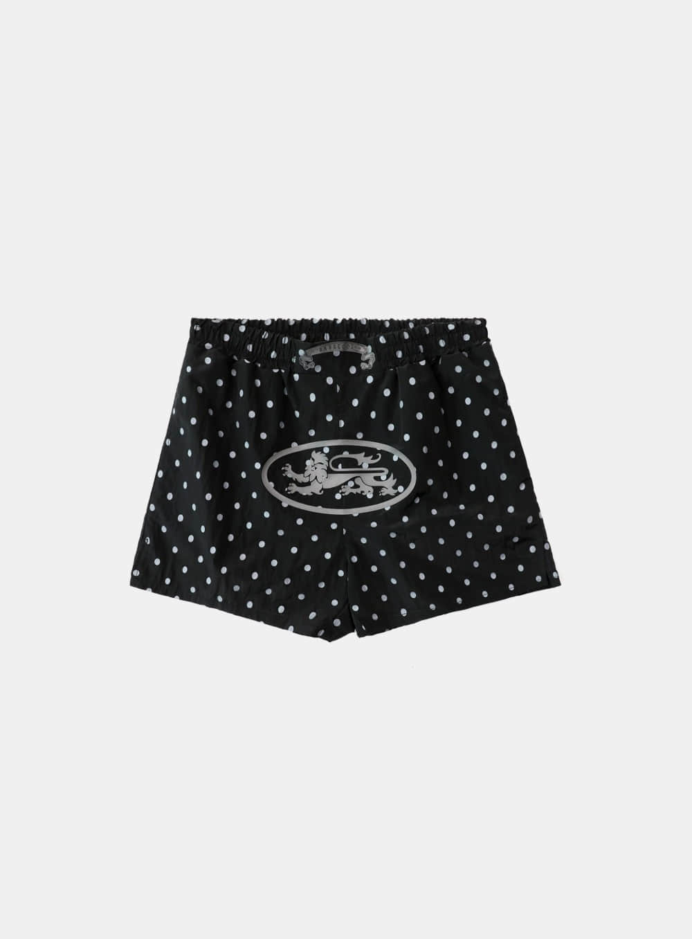 [AQUA] Mystic Nylon Reflective Boxer Swim Shorts - Black Dot