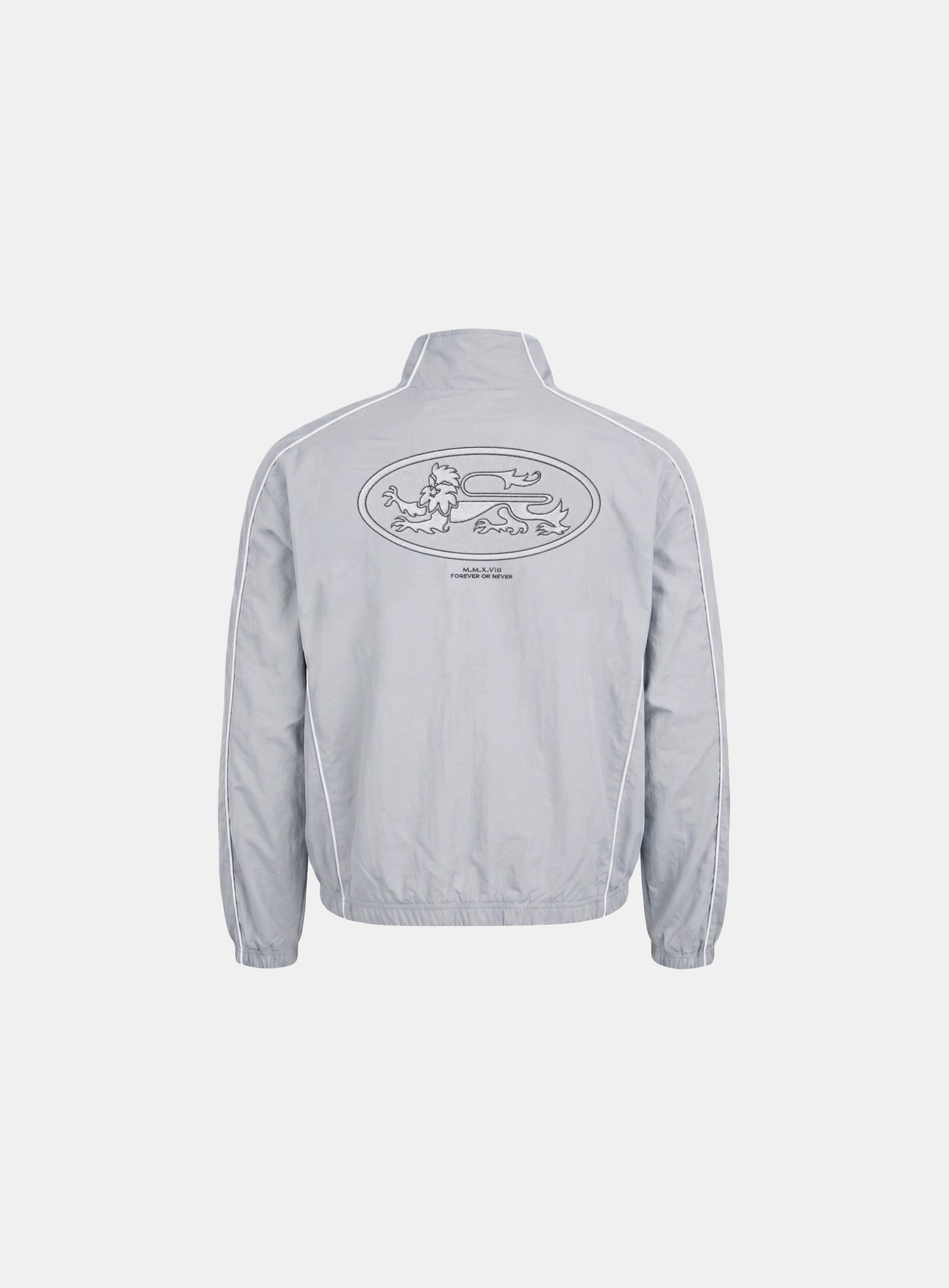 [w-jkt26-054] Mystic Nylon Track Jacket - Blue Gray