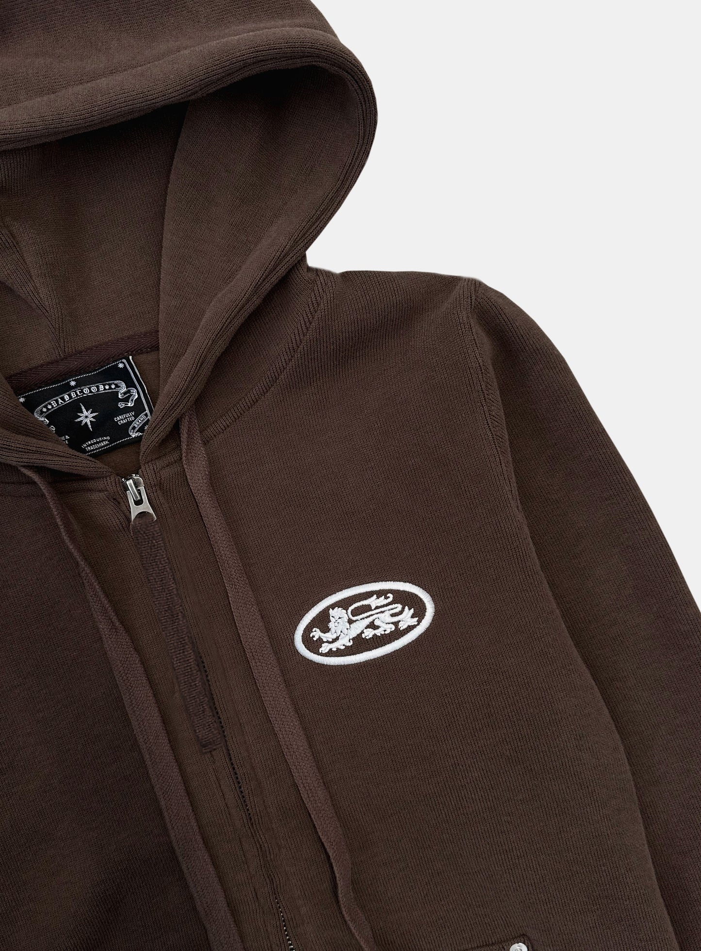 [w-hde26-022] Mystic Capsule Slim-Fit Zip-Up Hoodie - Brown