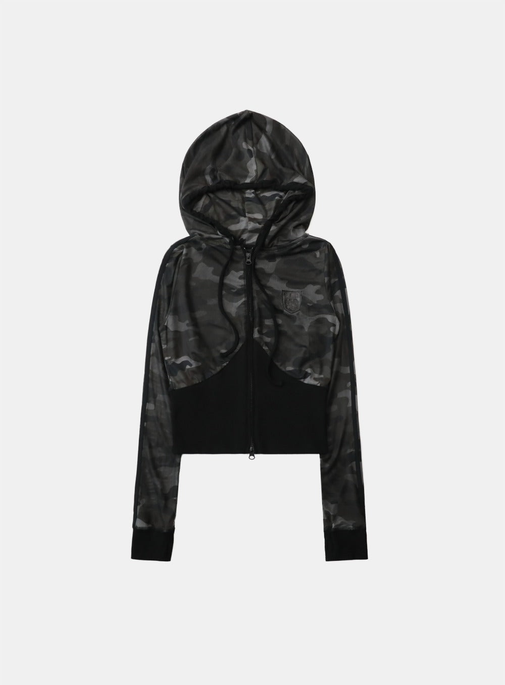 Vintage Club Slim-Fit Hooded Zip-Up - Black Camo