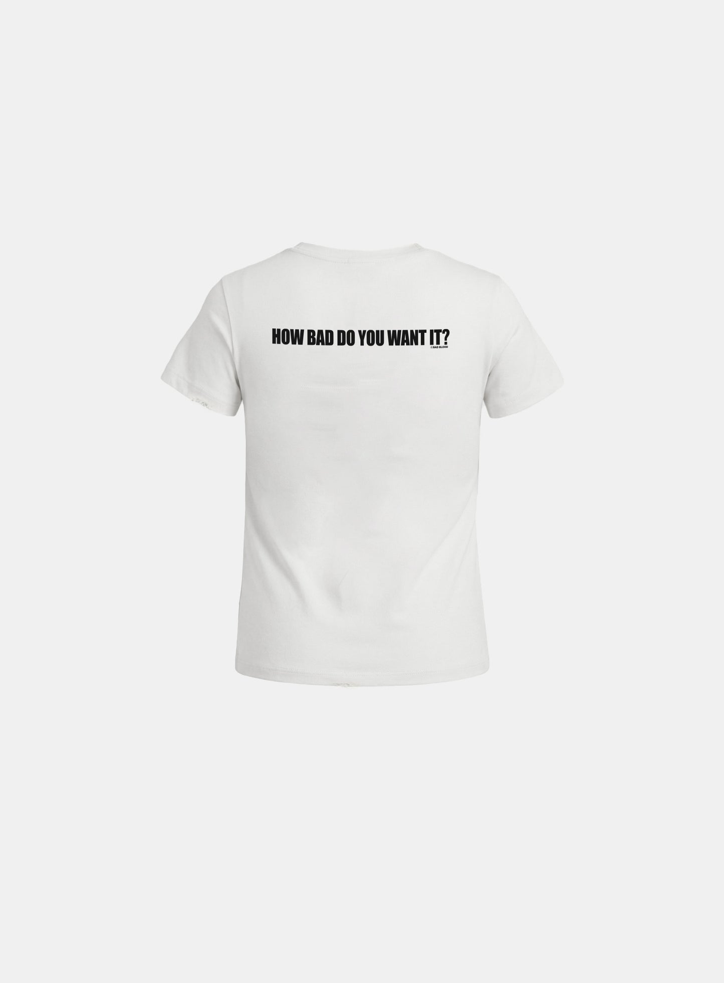 [w-tee26-130] DO YOU WANT IT Short Sleeve T-Shirt - White