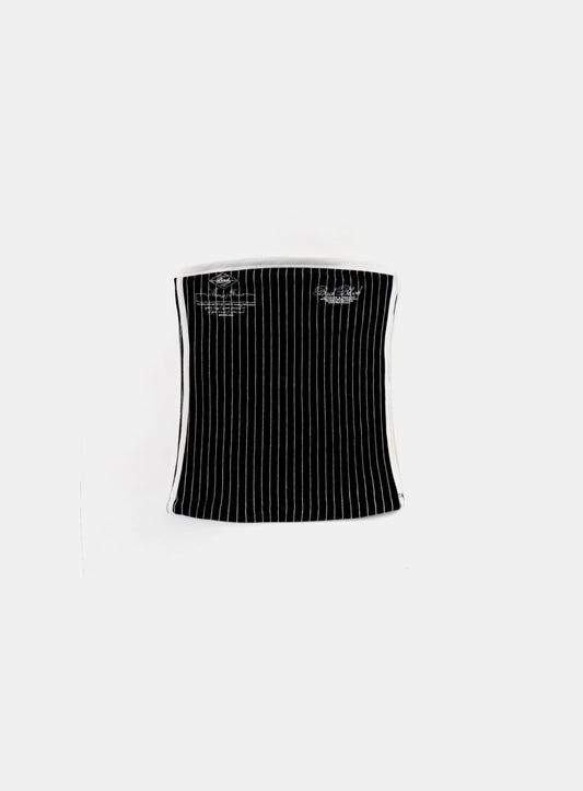Classic Logo Stripe Tube Top - Black