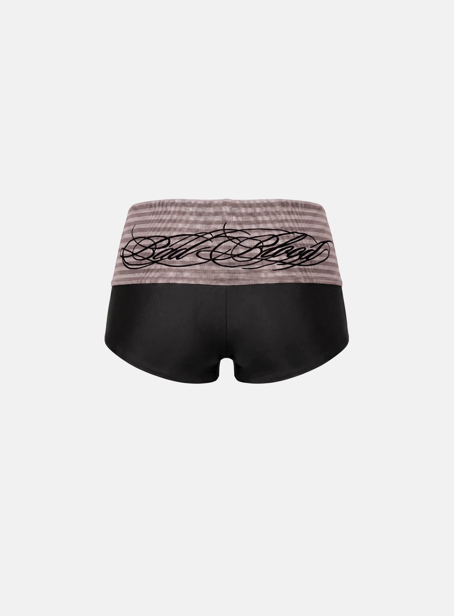 [AQUA] [w-srt26-026] Dark Classic 2 Foldover Boy Shorts - Pink Stripe