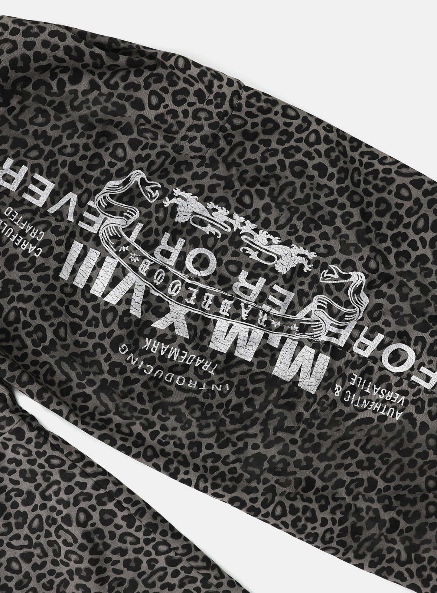 Viper Logo 2-Way Curved Jogger Trousers - Black Leopard