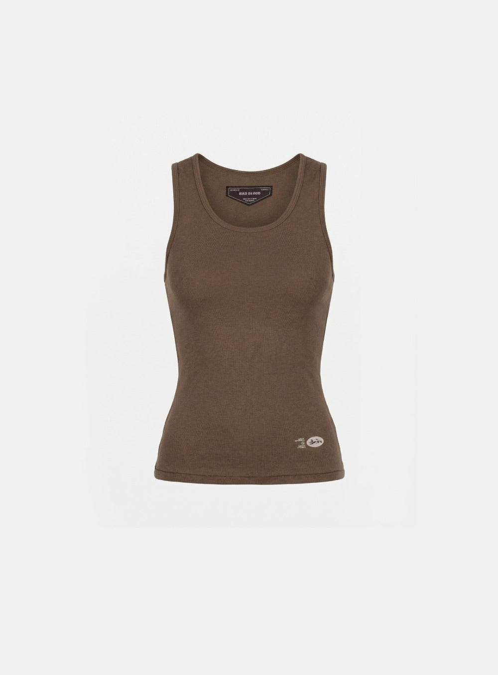 [w-tnk26-012] BS Cotton Jersey Classic Tank - Brown