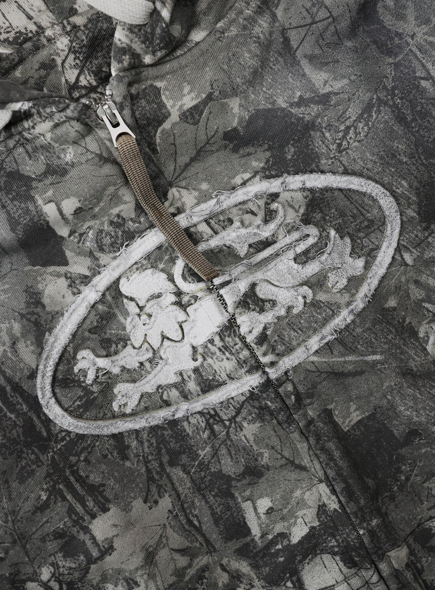 Lion Patch Hooded Zip-Up - Light Real Tree