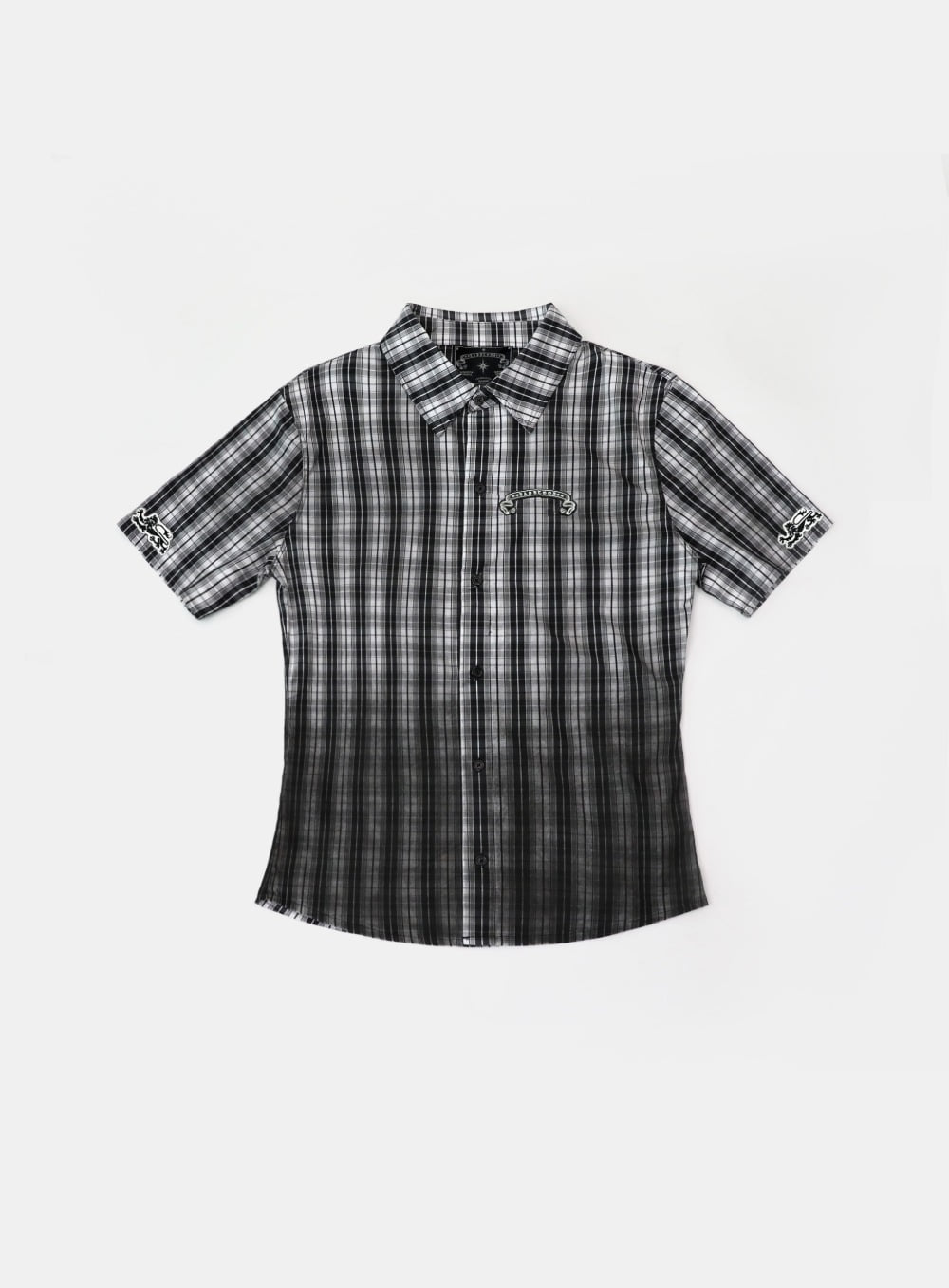 Cosmo Graphic Short Sleeve Shirt - White Check
