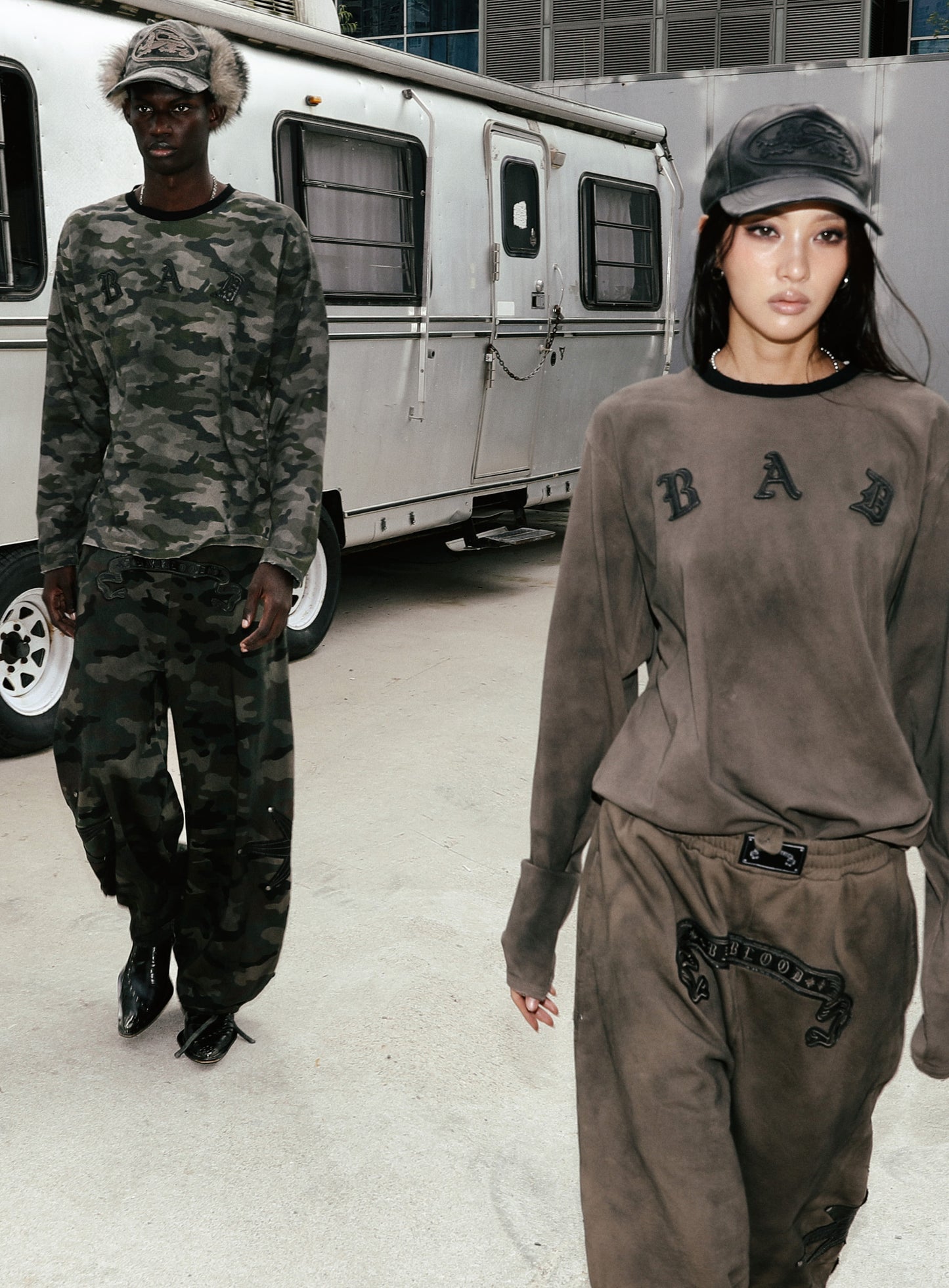 Cosmo Bad Patch Ringer Long Sleeve - Tobacco