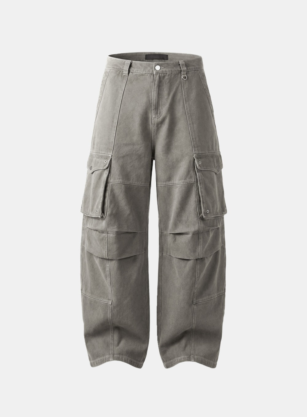 [w-pts26-067] Arc Curved Fit Cargo Pants - Khaki Grey