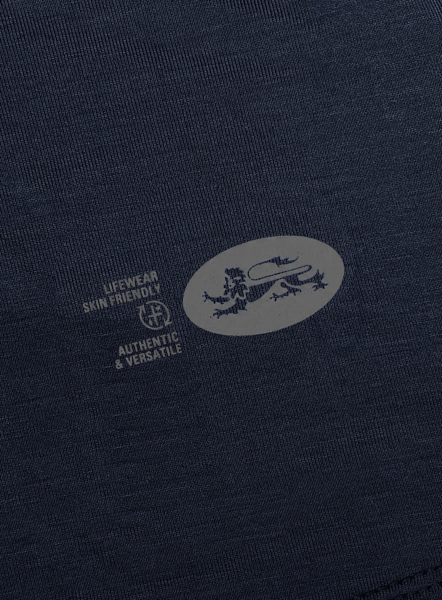 [w-tee26-086] Everyday Crew Neck Long Sleeve T-Shirt - Navy