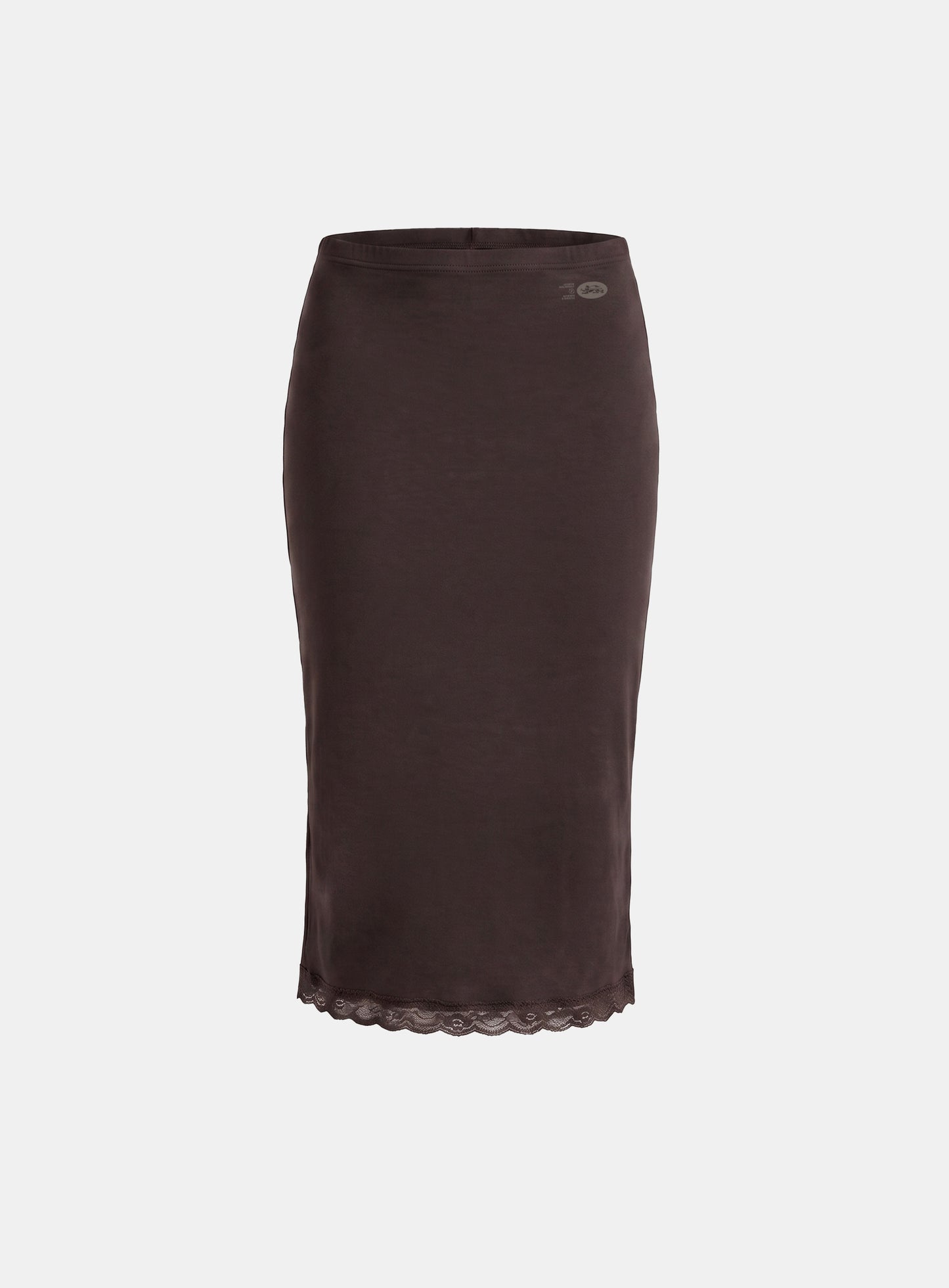 [w-skt26-021] Everyday Lace Midi Skirt - Brown