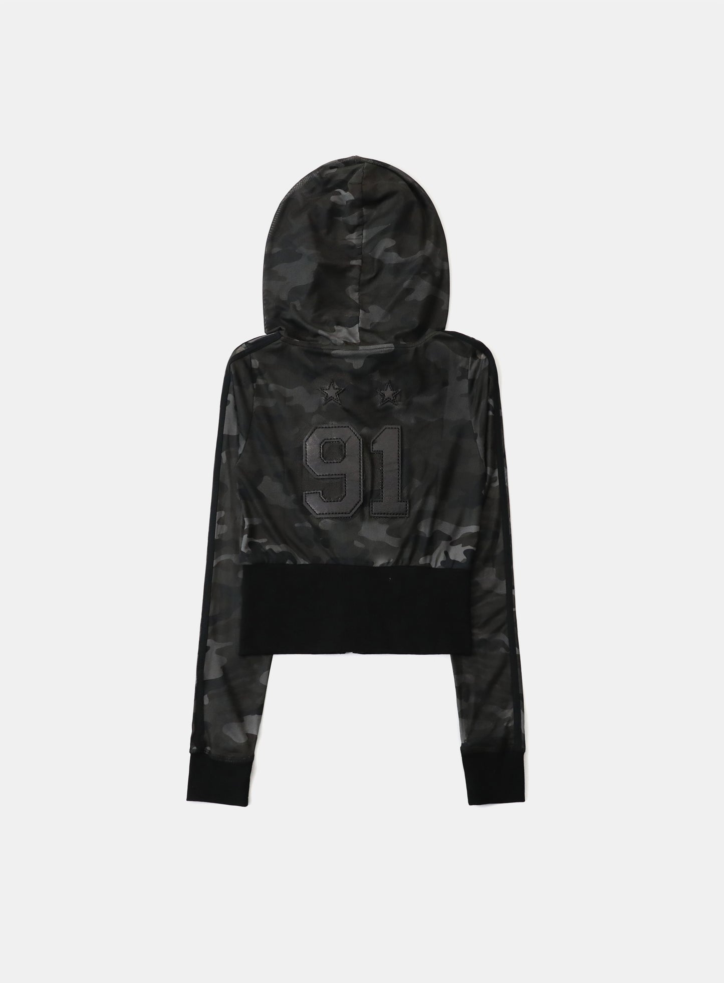 Vintage Club Slim-Fit Hooded Zip-Up - Black Camo
