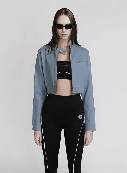 Ponte Racing Jacket - Dusty Blue