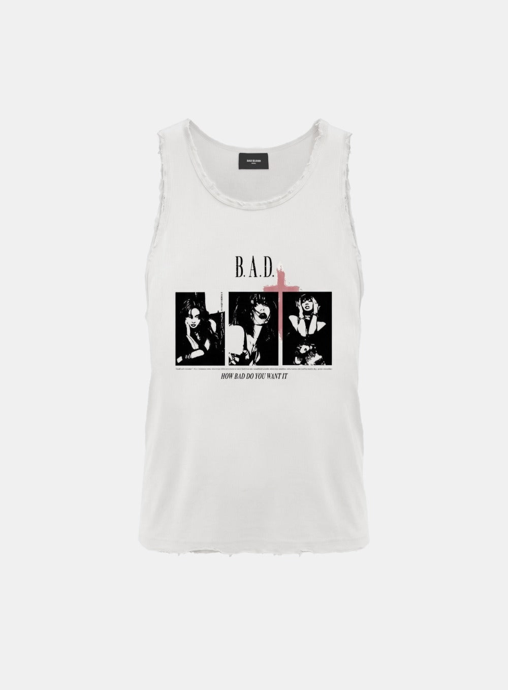 [w-tnk26-032] B.A.D. Trinity Girls Tank - White