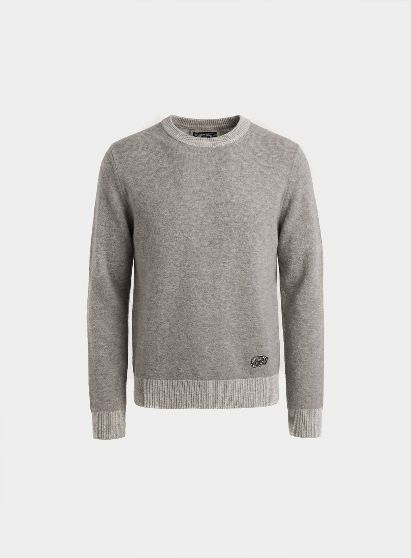 [w-knt26-026] Big B Logo Crewneck Sweater - Sand