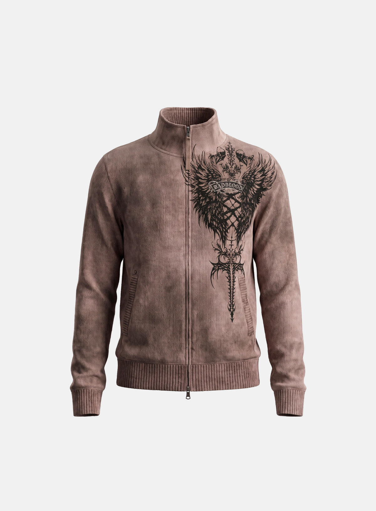 [w-jkt26-069] TMV RELIC CROSS Full-Zip Knit Track Top - Pink