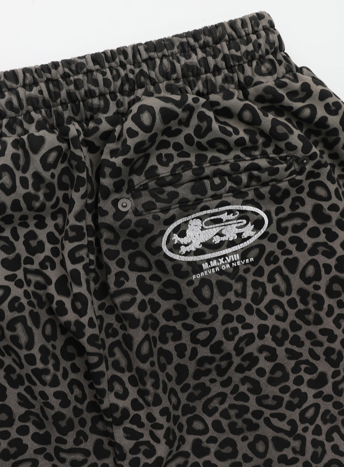 Viper Logo 2-Way Curved Jogger Trousers - Black Leopard