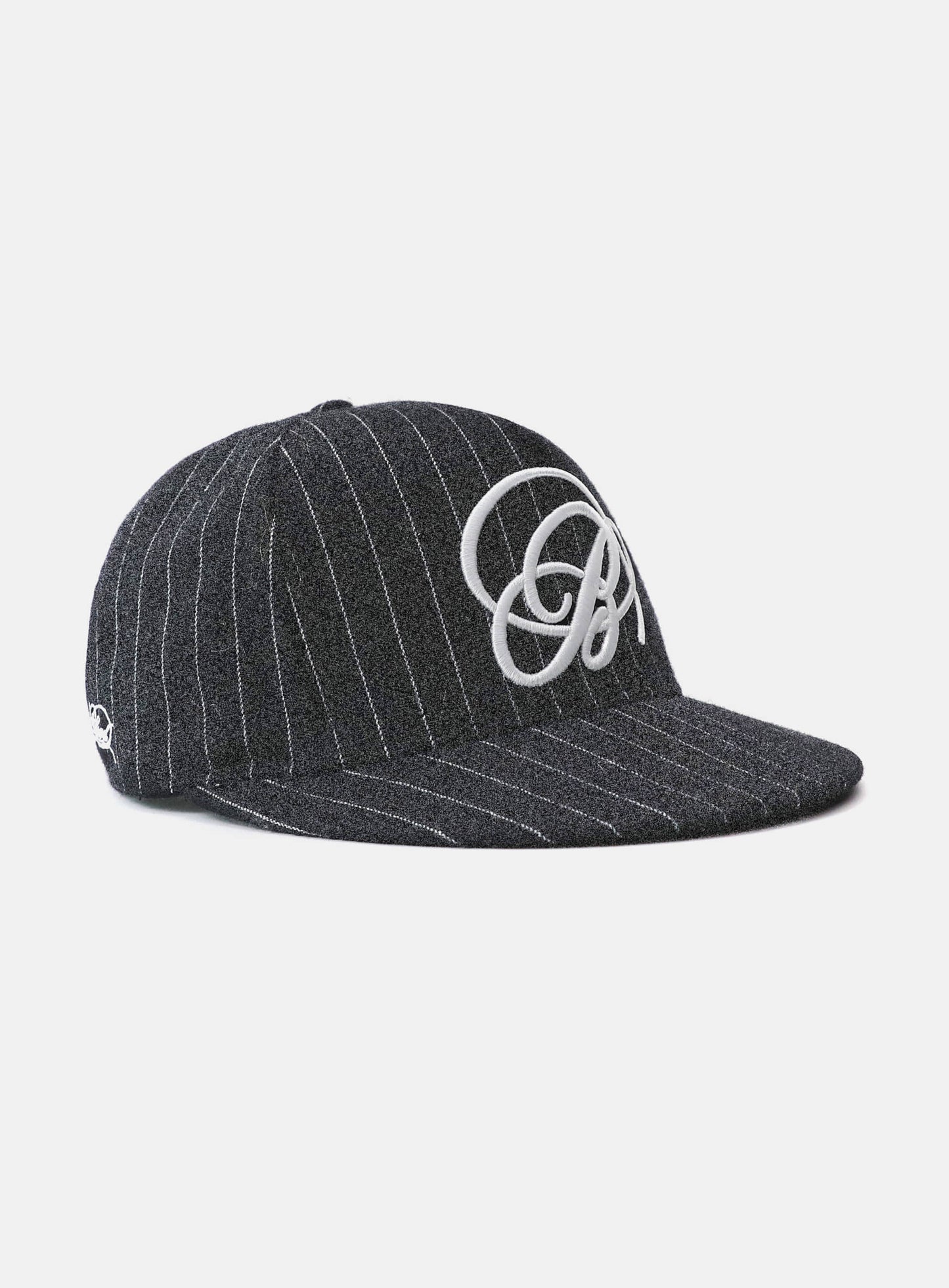 Dark Classic Wool Ballcap - Charcoal/Striped