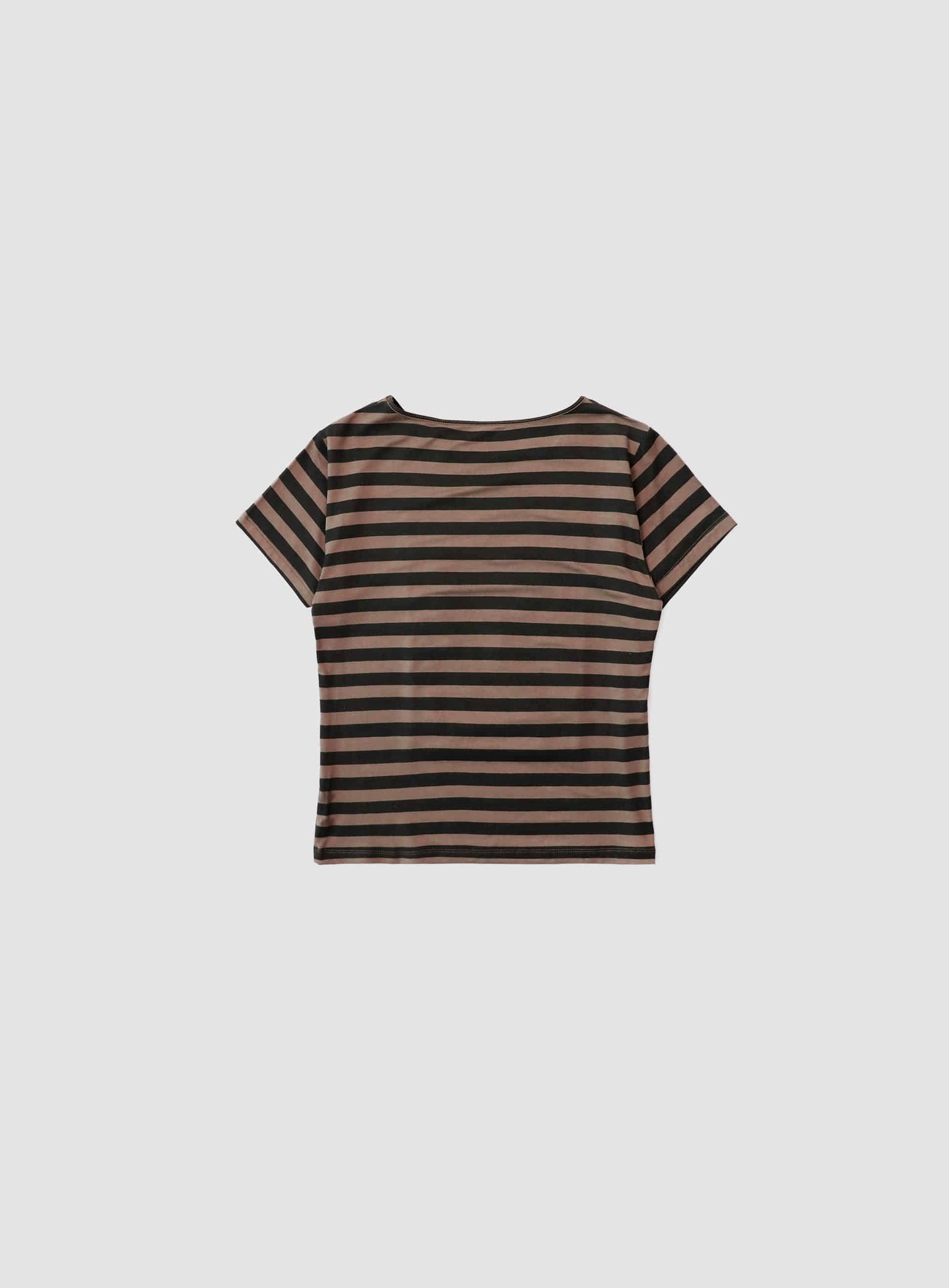 Dark Classic Stripe T-Shirt - Tobacco/Brown
