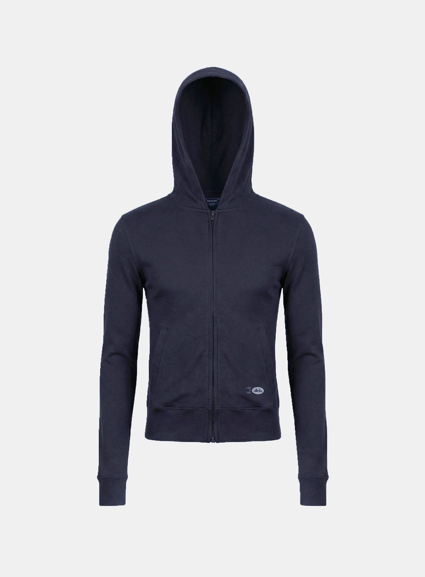 [w-hde26-004] BS Cotton Jersey Zip-Up Hoodie - Navy