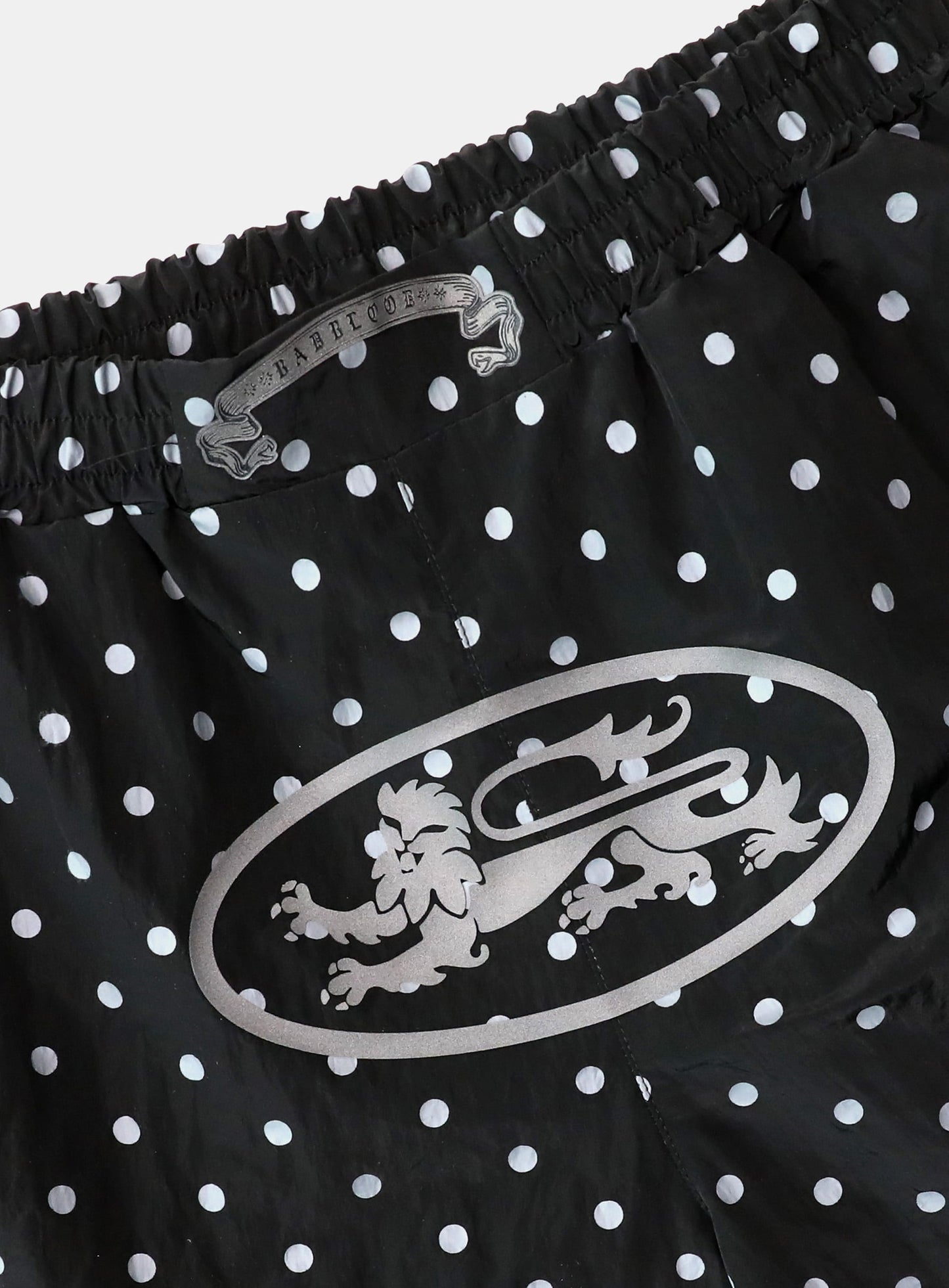 [AQUA] Mystic Nylon Reflective Boxer Swim Shorts - Black Dot
