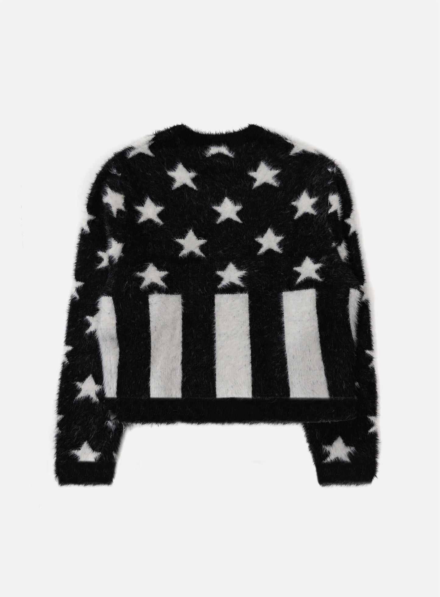 General information [w-knt25-013] Star Lion Mohair Sweater - Black