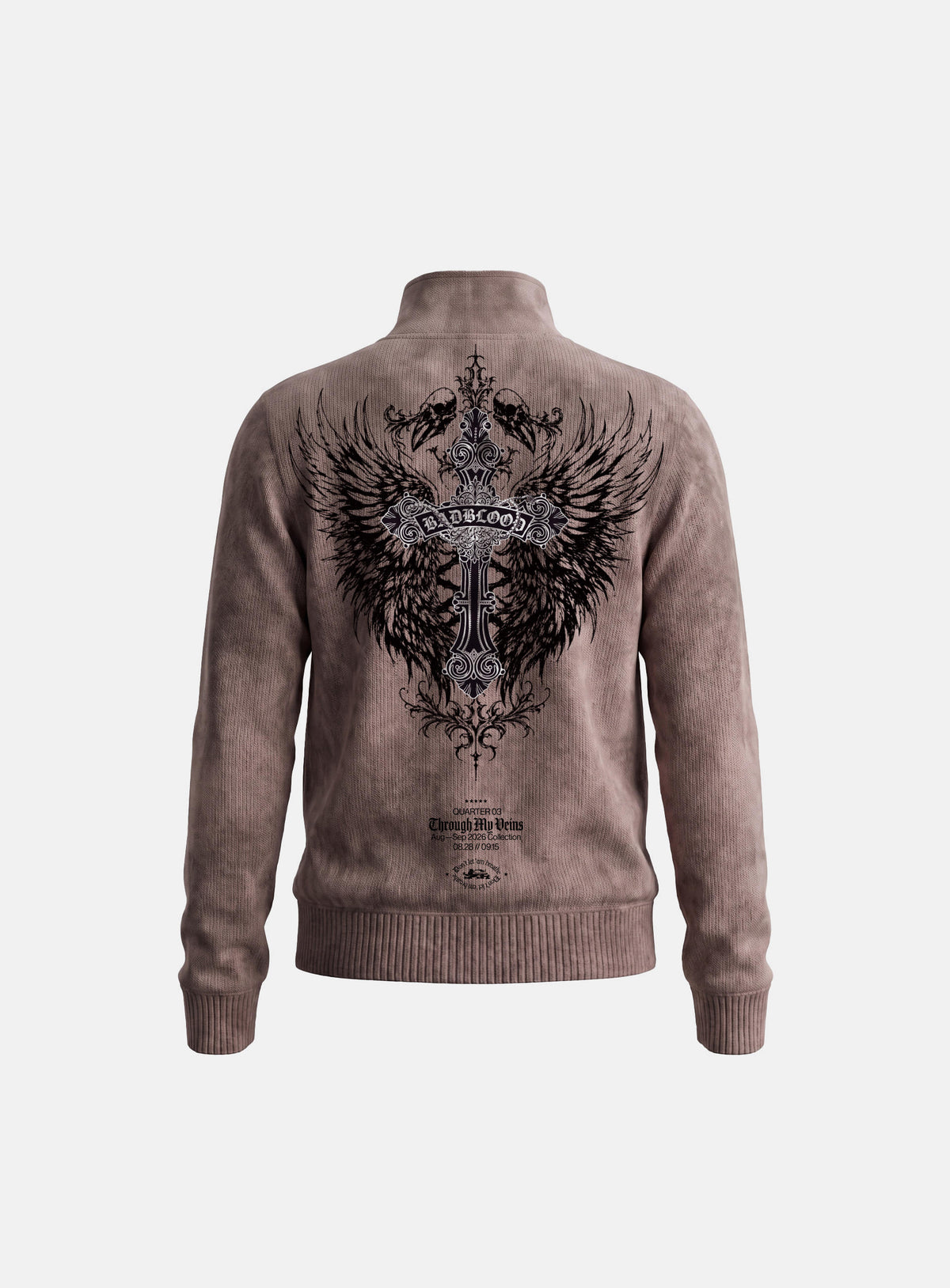 [w-jkt26-069] TMV RELIC CROSS Full-Zip Knit Track Top - Pink