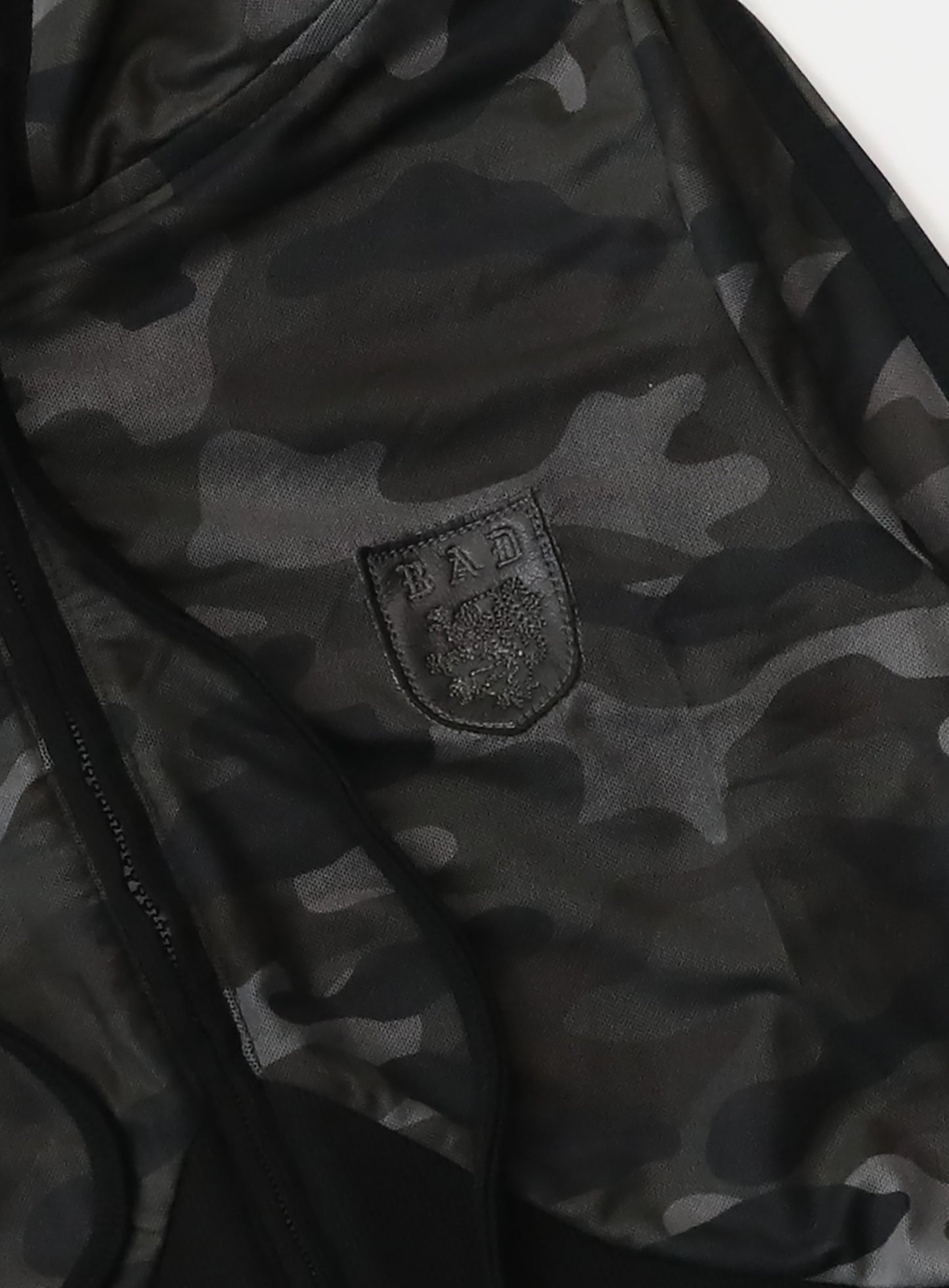 Vintage Club Slim-Fit Hooded Zip-Up - Black Camo
