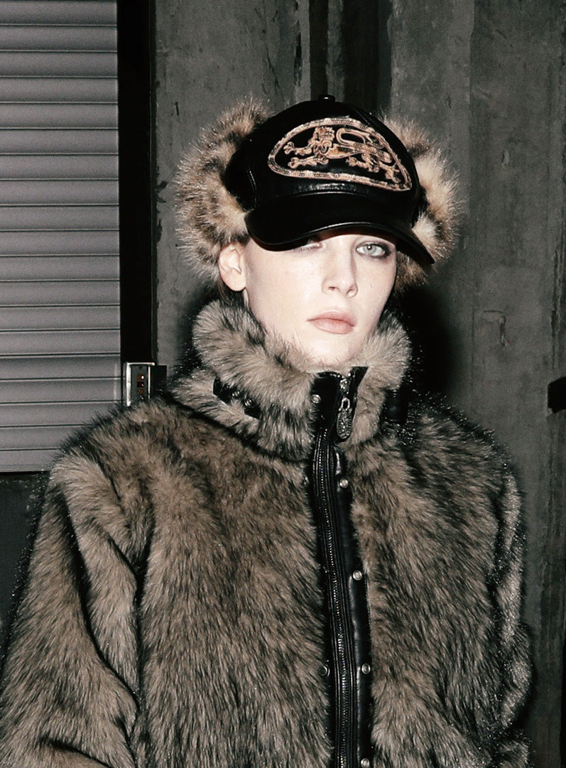 Mystic Trapper Hat - Black Leather