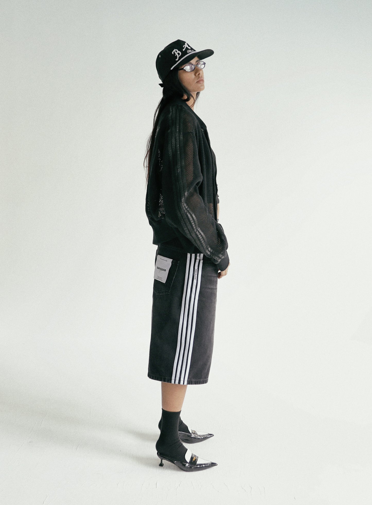Billy Track Bermuda Jeans Baggy Fit - Black