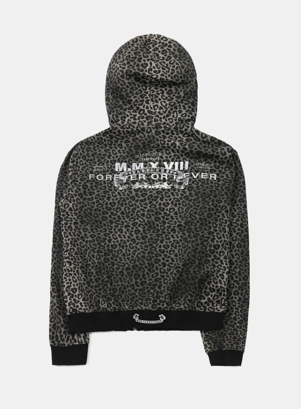 Viper Logo Hooded Zip-Up - Black Leopard