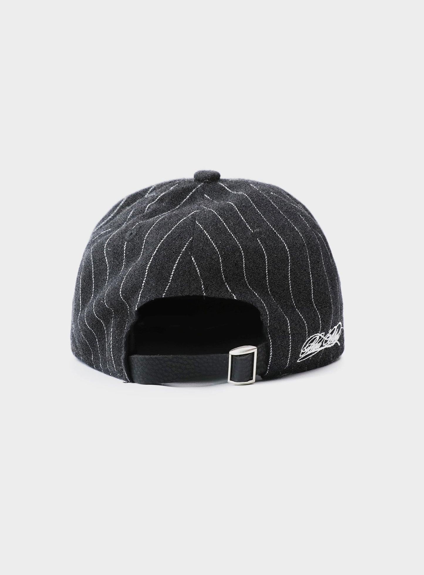 Dark Classic Wool Ballcap - Charcoal/Striped