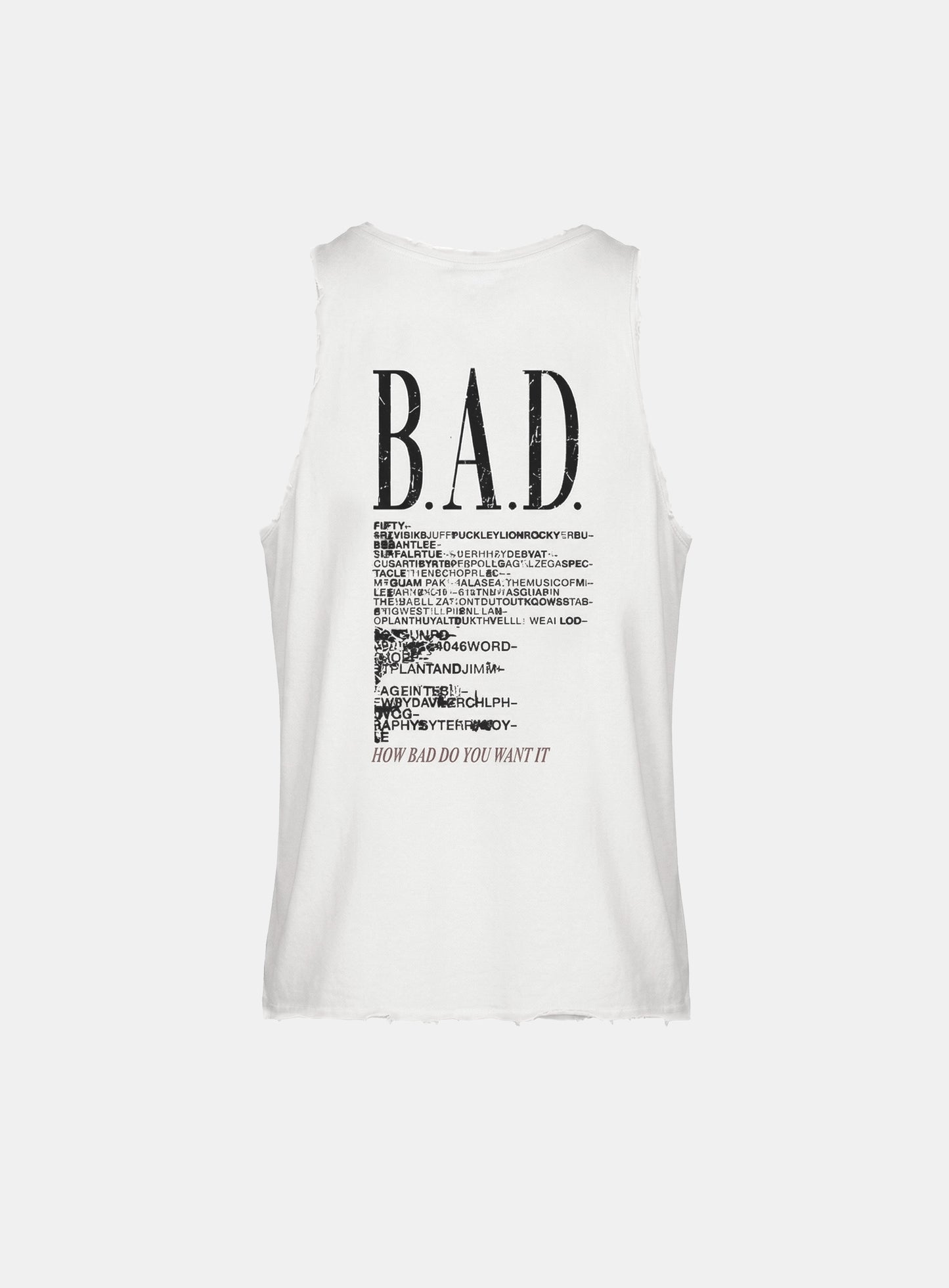 [w-tnk26-032] B.A.D. Trinity Girls Tank - White