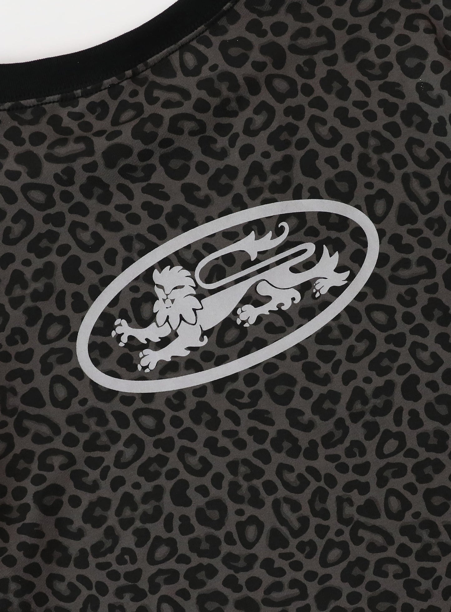 Mystic Oval Logo Jersey Ringer T-Shirt - Black Leopard