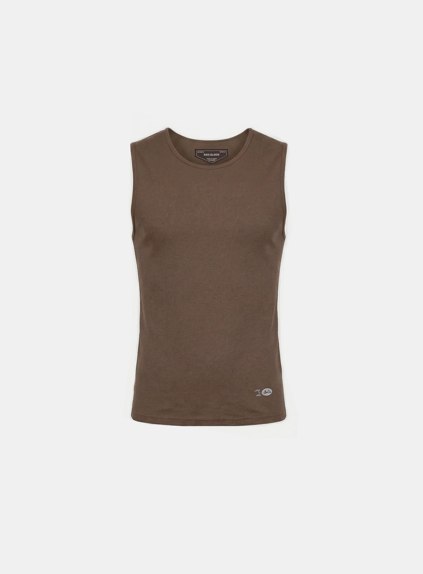 [w-tnk26-012] BS Cotton Jersey Classic Tank - Brown